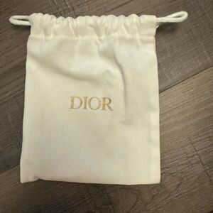 Dior Ivory Drawstring Bag